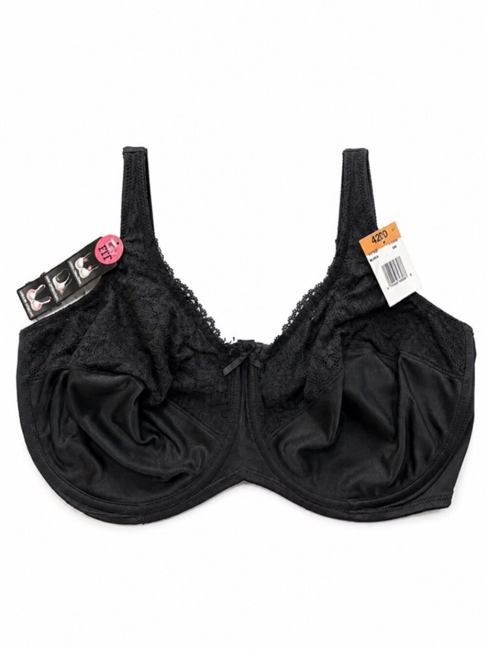 NWT Lilyette by Bali 0428 Minimizer Bra Black 42DD